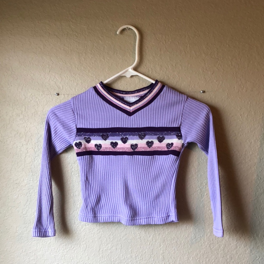 Vintage 90’s In Design Purple Long Sleeve Top 4/5